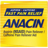 ANACIN aspirine et caféine; duo efficace pour la douleur.