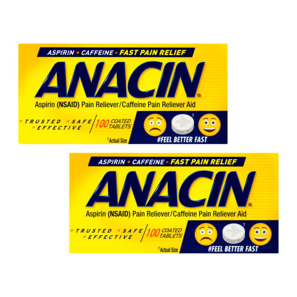 ANACIN: bouteille de comprimés pour un usage rapide.