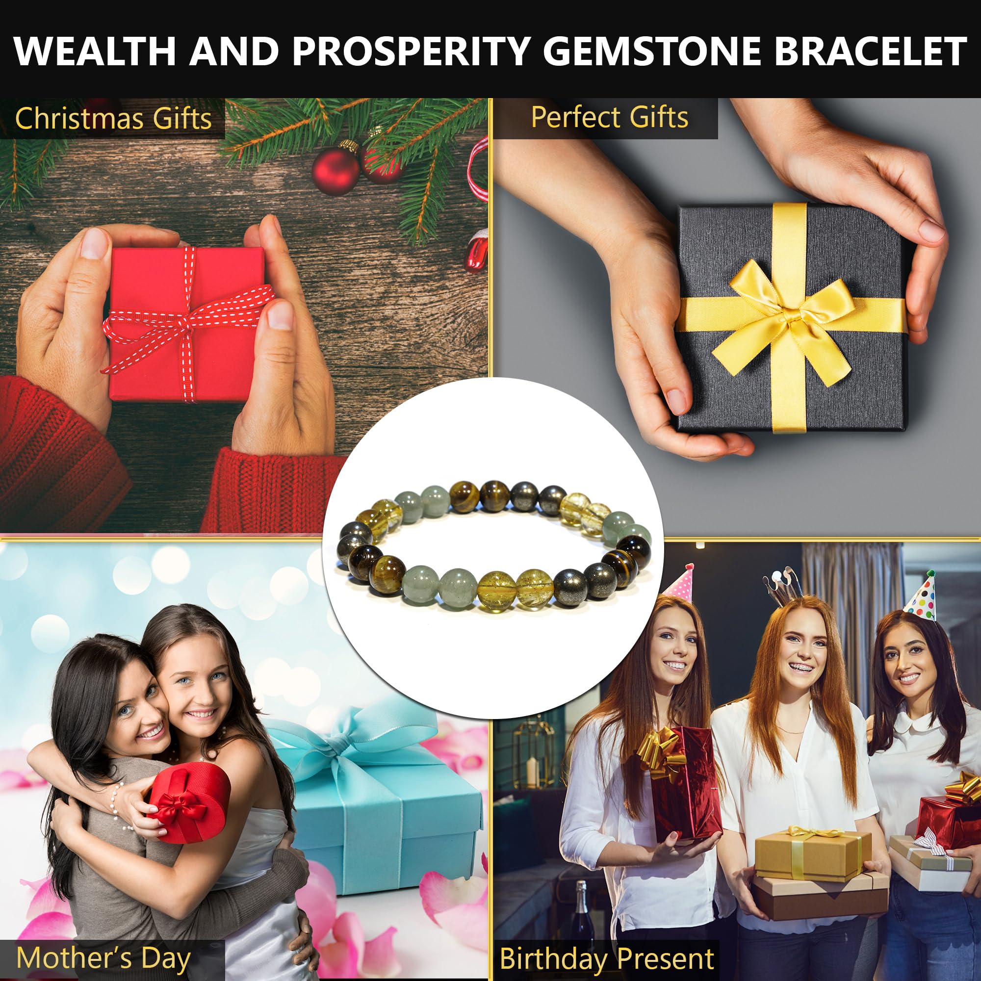 ANAYA AGATE coffret bracelet cadeau Noël pour hommes et femmes, idée cadeau chic.