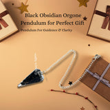 Coffret cadeau élégant avec pendule obsidienne noire ANAYA AGATE.