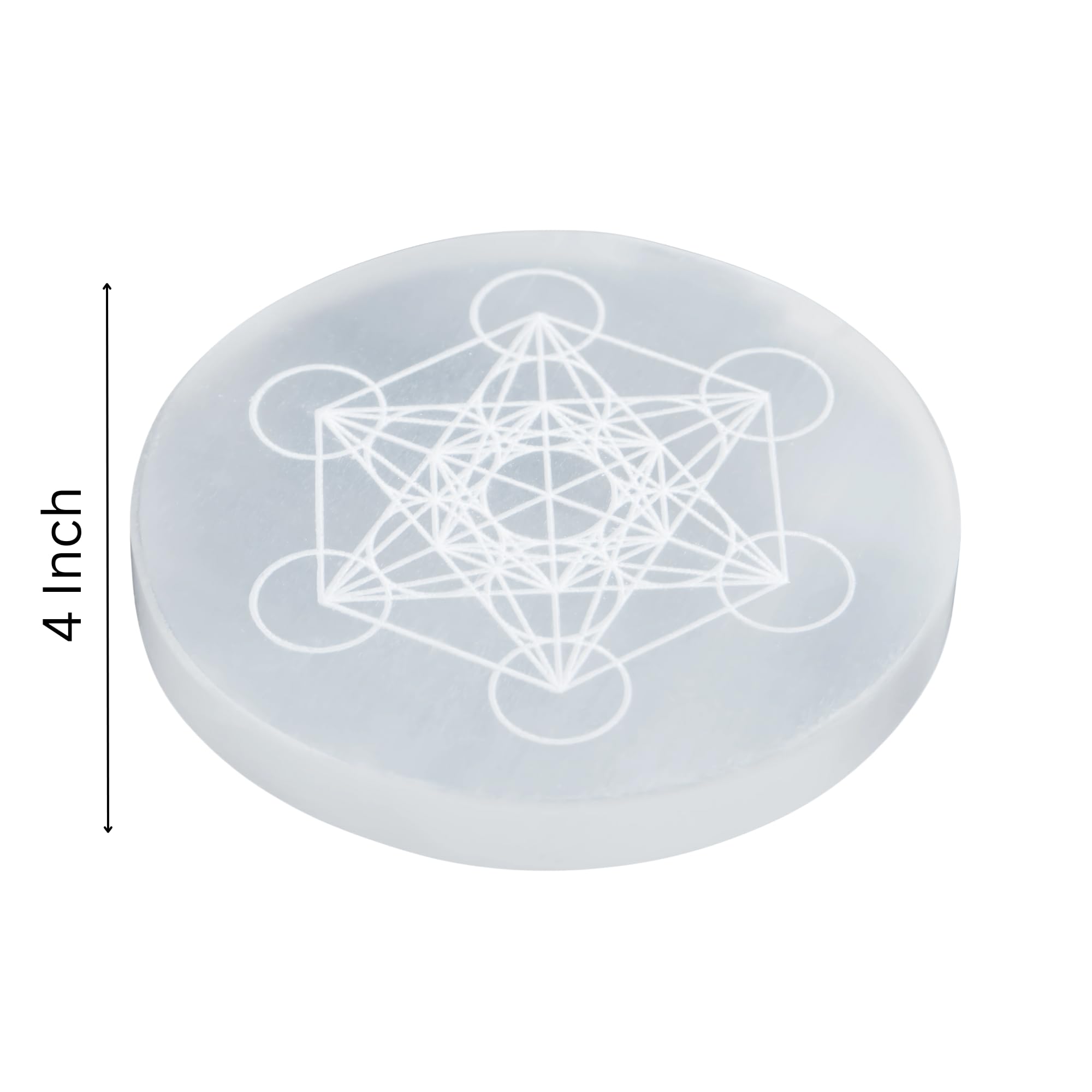 ANAYA AGATE plat sélénite sous-verre décoratif bureau pour ambiance zen.