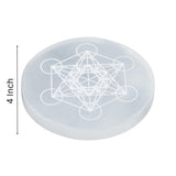 ANAYA AGATE plat sélénite sous-verre décoratif bureau pour ambiance zen.