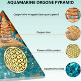 ANAYA AGATE pyramide orgonite Aquamarine, décor bureau apaisant