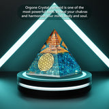 ANAYA AGATE pyramide orgonite Aquamarine, relaxation et bien-être