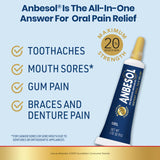 Anbesol Gel Puissance Maximale utilisé sur aphtes pour réduire l’inconfort.