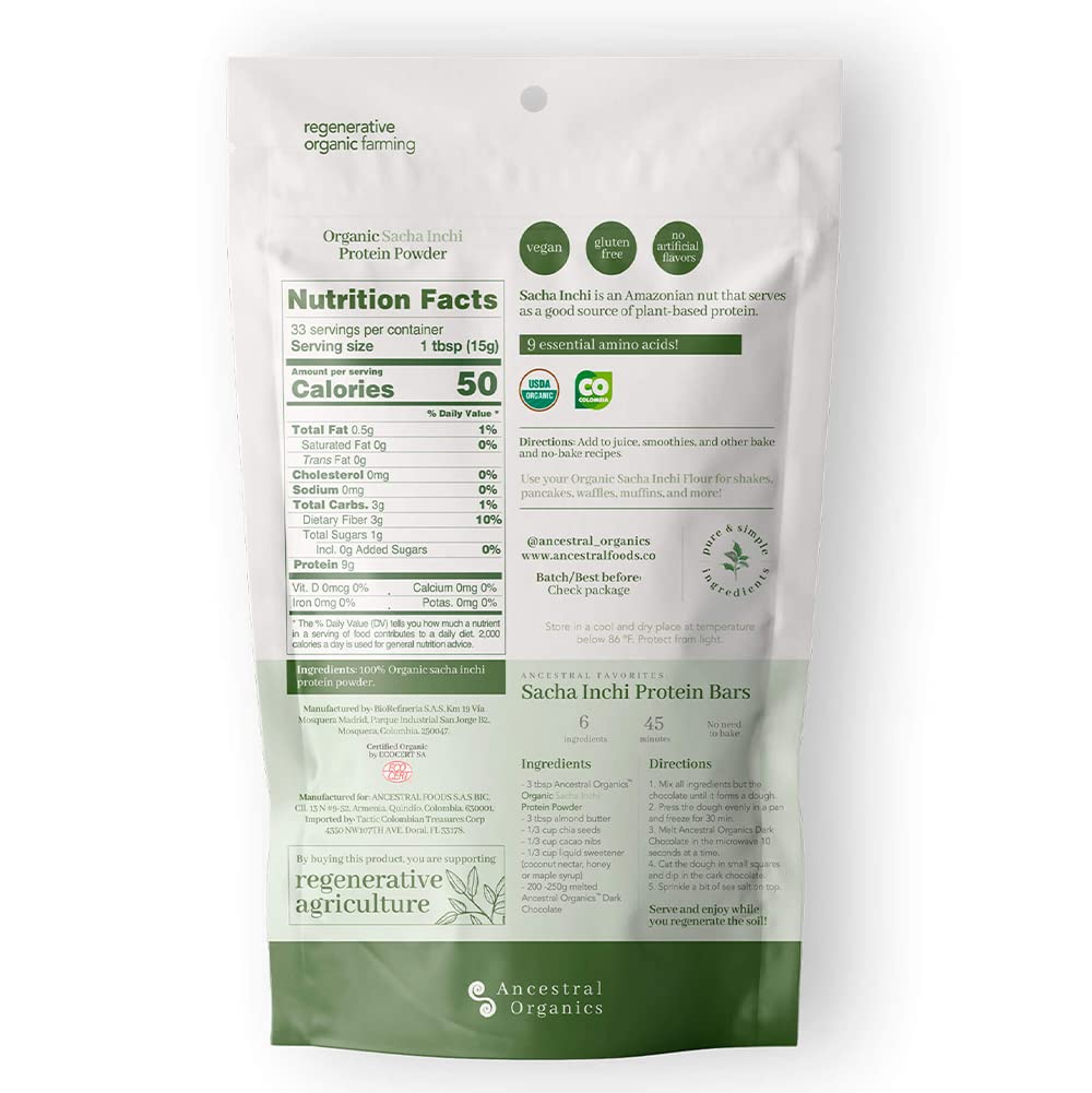 ANCESTRAL ORGANICS emballage de protéine biologique – emballage refermable et durable