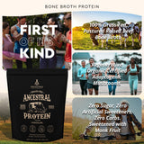 Ancestral Protéine Chocolat : mélange-dans-tasse illustre un shake gourmand.