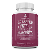 Ancestral Supplements – Bouteille visible avec placenta et foie, soutien nutritionnel après accouchement.