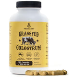 Colostrum Ancestral Supplements dans la bouteille grass-fed, soutien immunitaire et énergie potentielle.