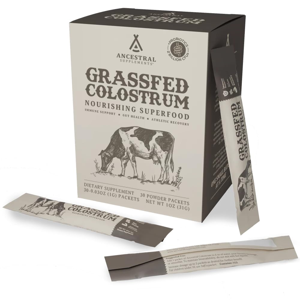 Ancestral Supplements Colostrum, focus immunité, soutien naturel possible