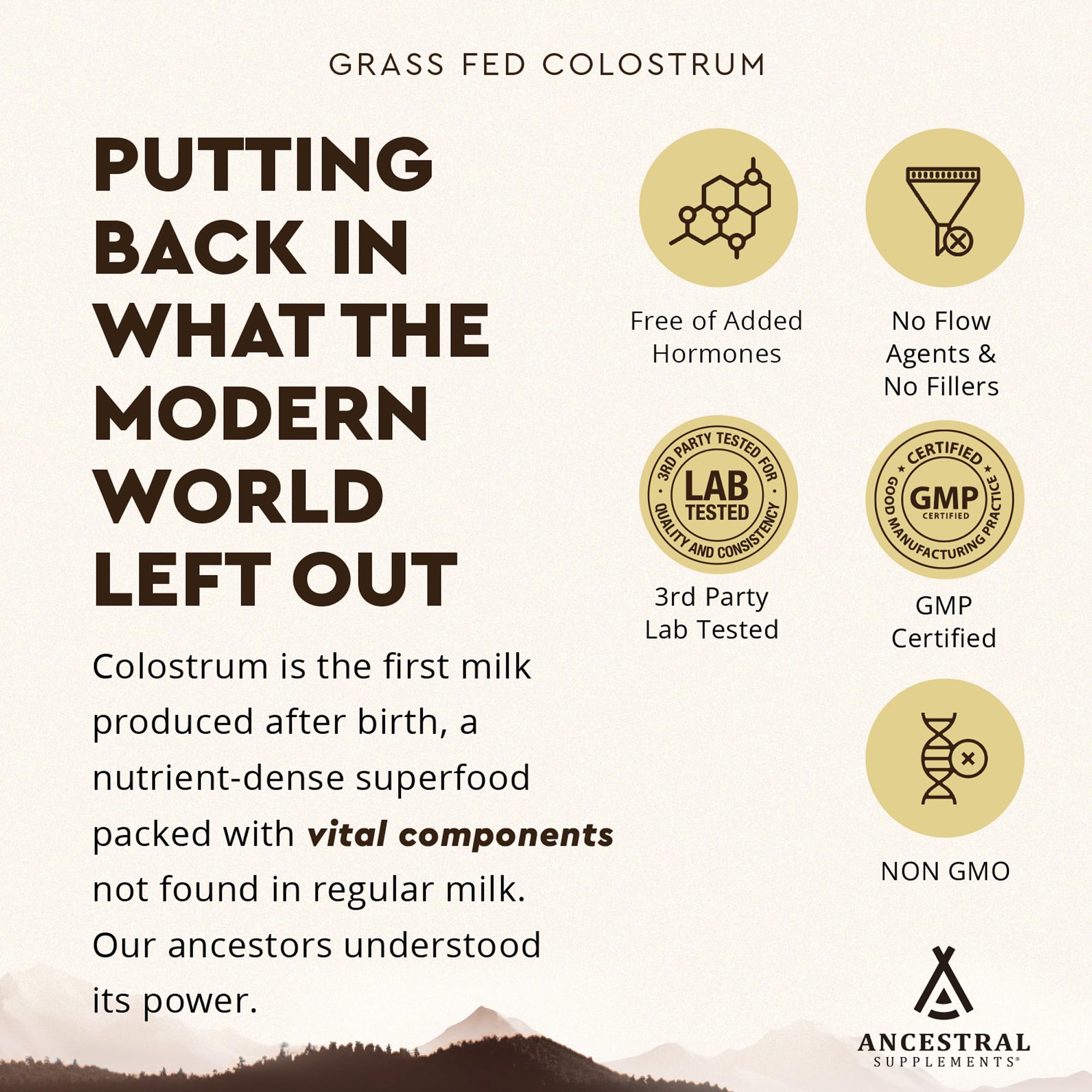 Colostrum Ancestral, produit non-OGM et pur
