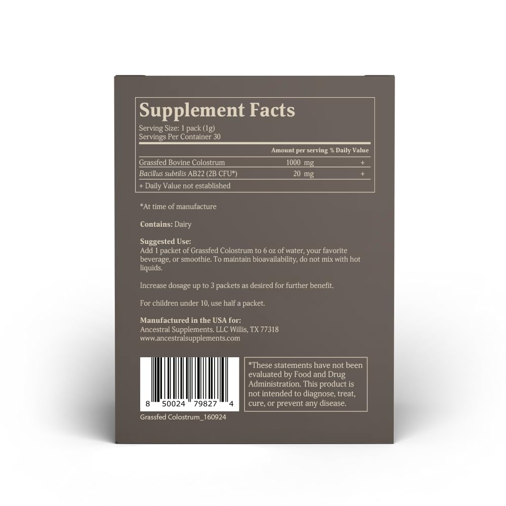 Colostrum Ancestral, soutien digestif et immunitaire potentiel
