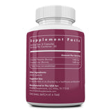 Ancestral Supplements – Étiquette montrant placenta et foie, source naturelle de fer et vitamines.