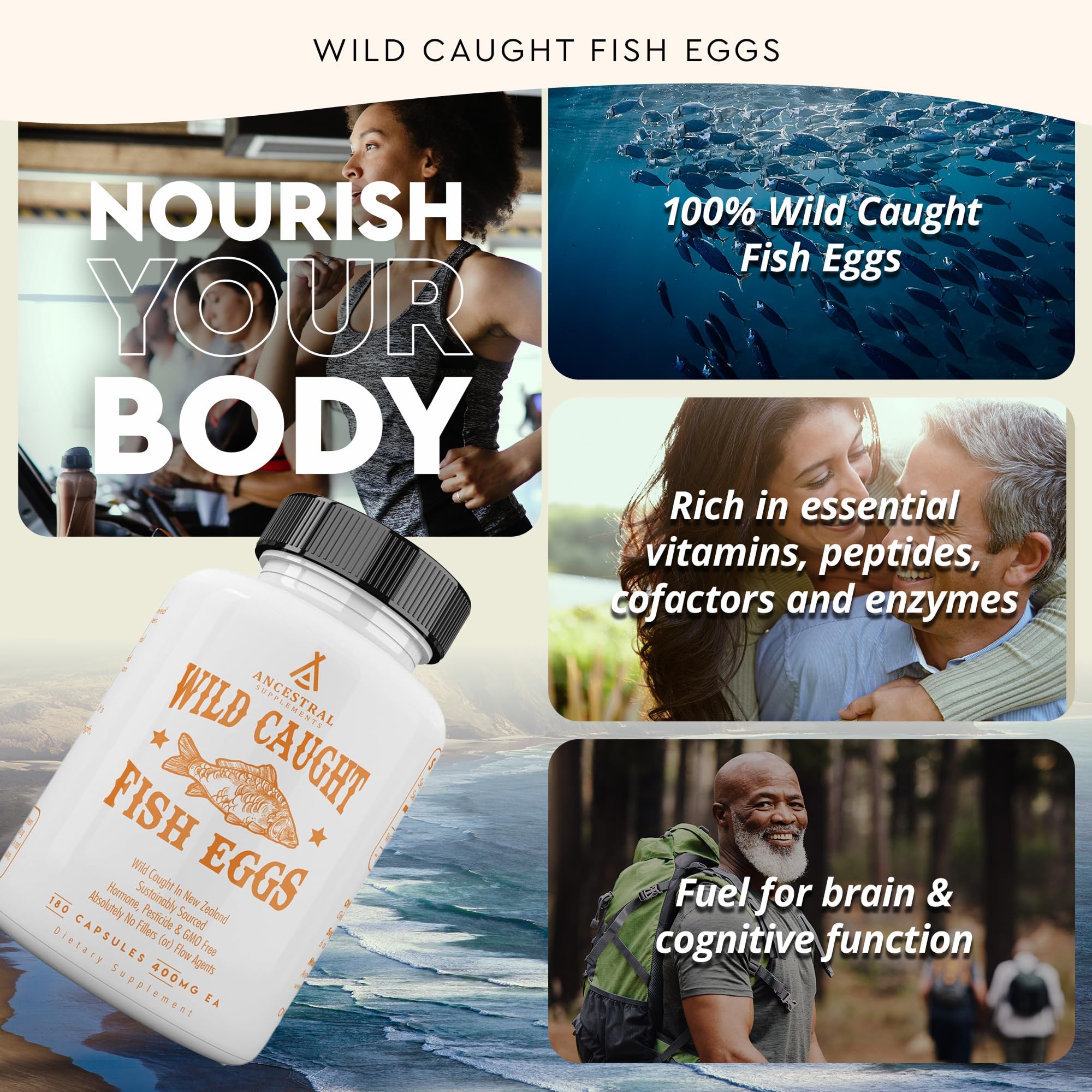 Étiquette Ancestral Supplements, vitamines D, K2 et A pour le quotidien