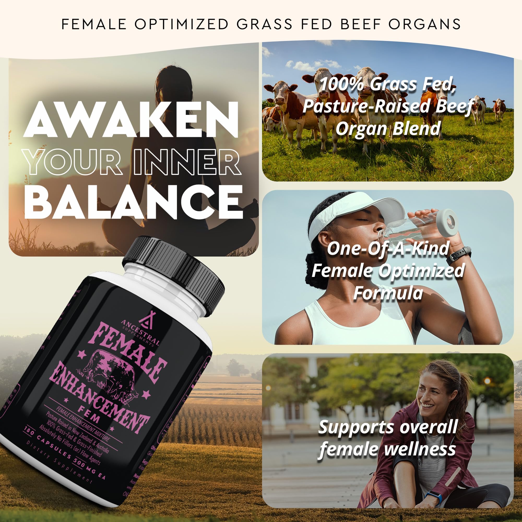 Ancestral Supplements Cœur: énergie et circulation améliorées chez les femmes.