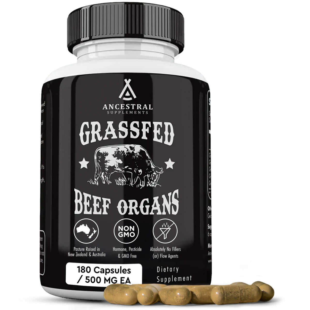 Ancestral Supplements foie, source naturelle de vitamine A et fer pour l'énergie.