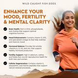 Gros plan sur les capsules Ancestral Supplements, œufs de poisson sauvages
