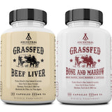 Ancestral Supplements foie de bœuf et moelle osseuse en capsules, soutien énergie et immunité.