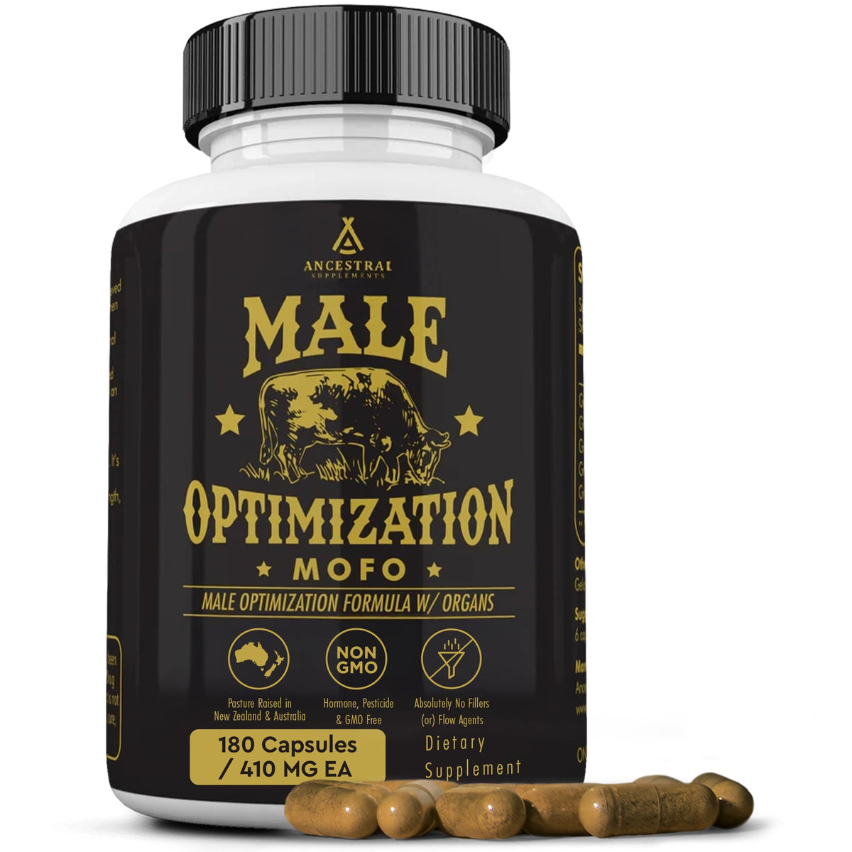 Ancestral Supplements Mofo – Bouteille énergie, soutien potentiel pour la vitalité masculine.