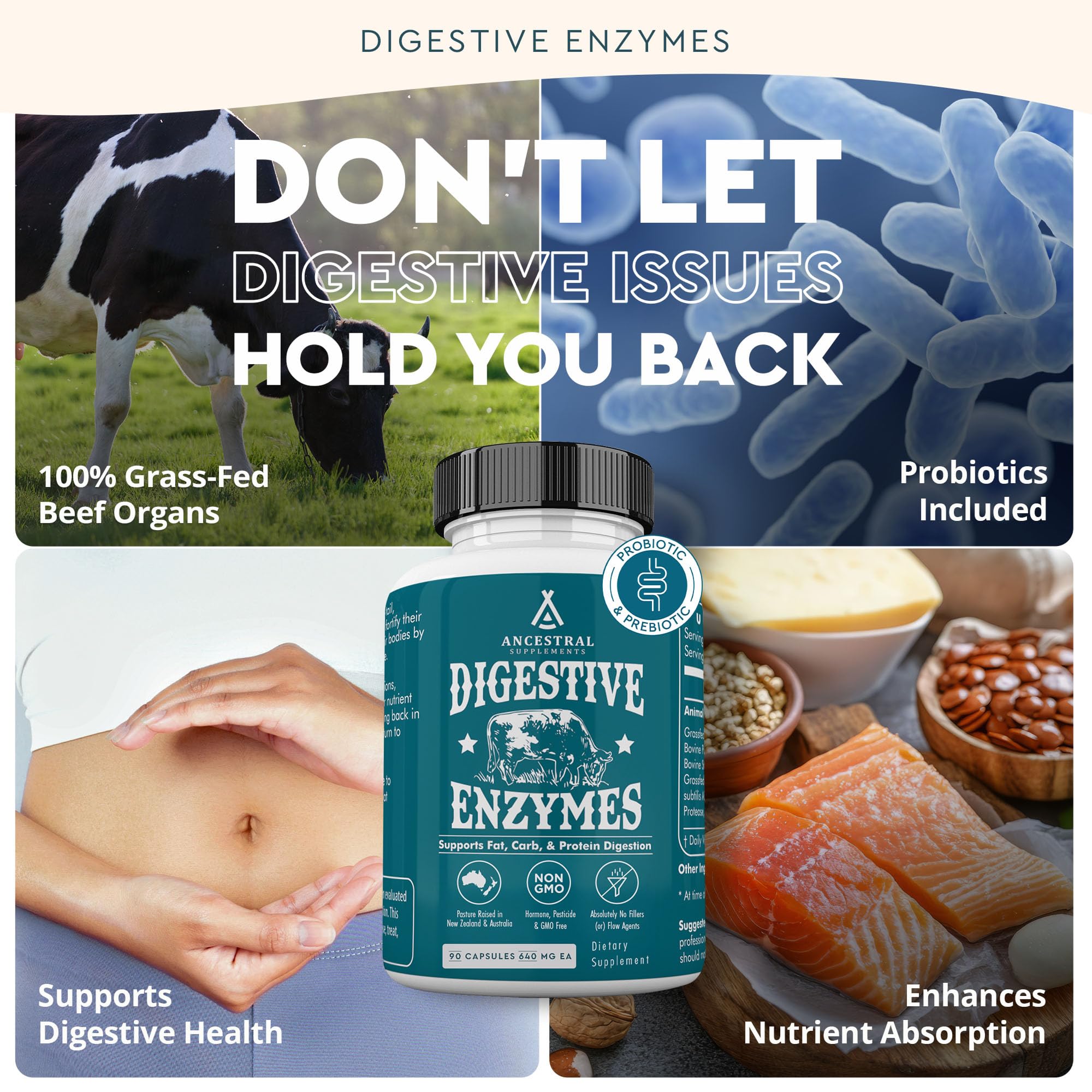 Mélange d’organes bovins (foie et rein) d’Ancestral Supplements pour l’apport nutritionnel