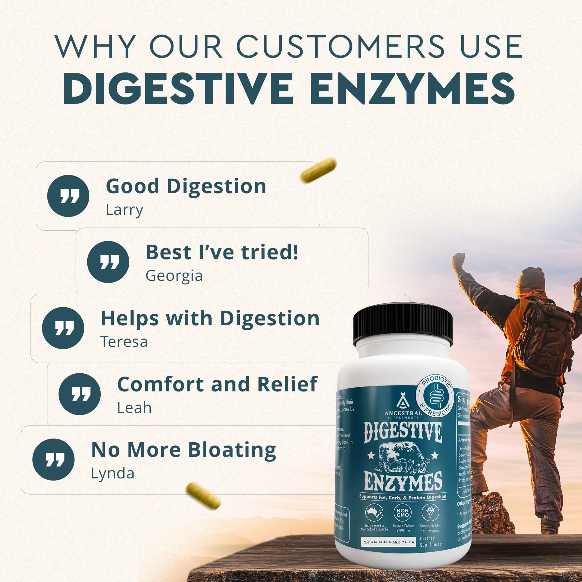 Formulation sans allergènes et sans OGM d’Ancestral Supplements
