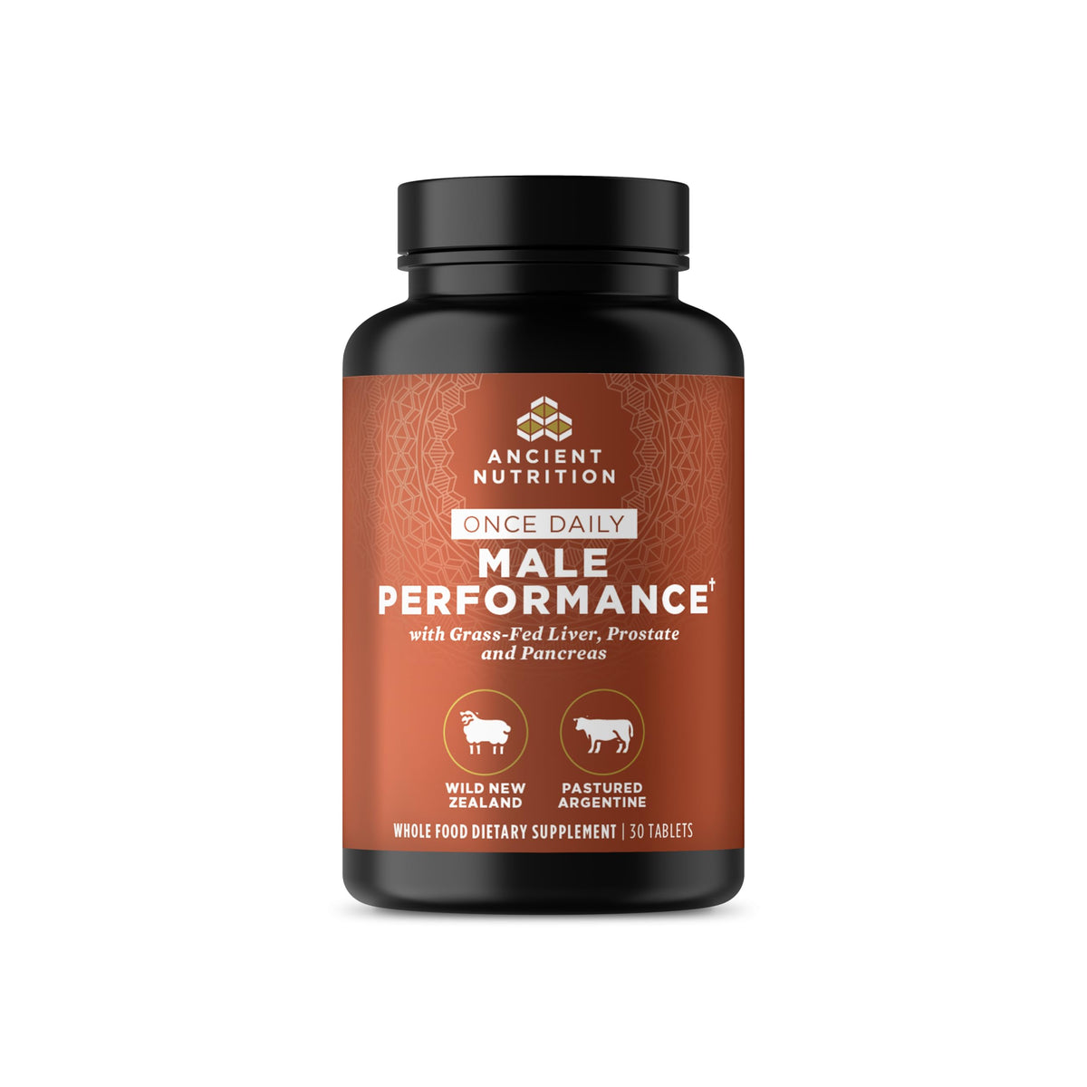 Ancient Nutrition bouteille complexe organes homme, soutien énergie masculine.