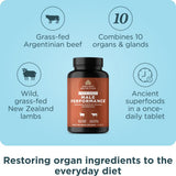 Ancient Nutrition flacon organes homme, contenant de précieux nutriments.