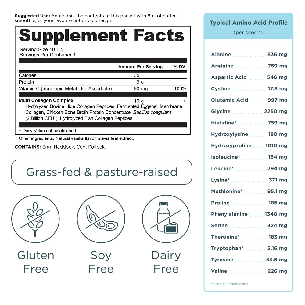 Ancient Nutrition Multi-Collagen sachets portables, utilisation rapide dans les smoothies.