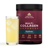 Ancient Nutrition bouteille affichant l'étiquette du collagène multi-source et hydratation