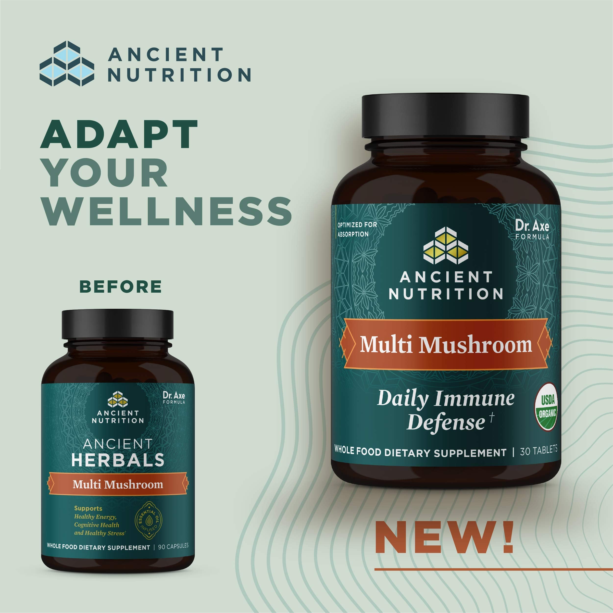 Ancient Nutrition Reishi et Maitake, comprimés, soutien immunitaire possible