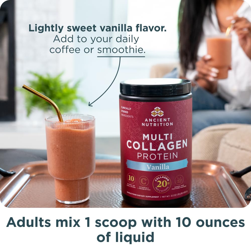 Ancient Nutrition Collagen Propriétés sources animales variées et traçables