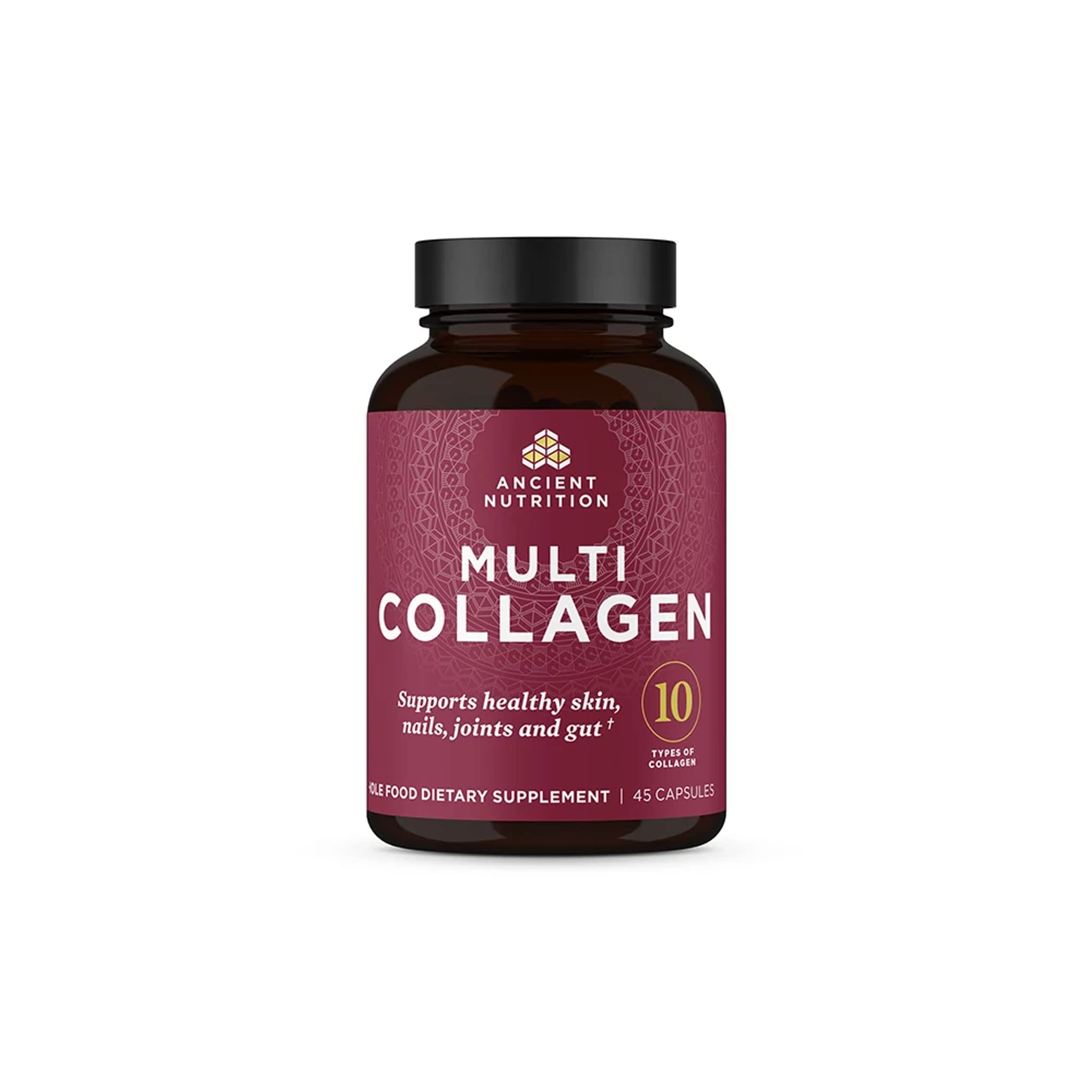 Ancient Nutrition gélules de collagène, bouteille 45 ct, soutien potentiel peau et ongles