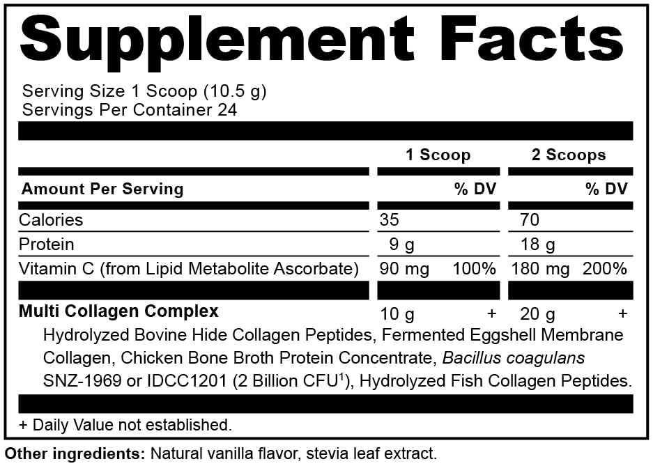 Ancient Nutrition Collagen Ingrédients propres et traçables