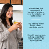 Ancient Nutrition Collagen Poudre Mélange Protéines — facile à ajouter à jus et smoothies quotidiennement.