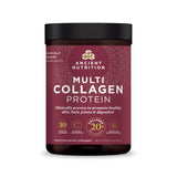 Ancient Nutrition Collagen : bouteille montrant le flacon, soutien potentiel à la peau et aux ongles.