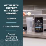 Ancient Nutrition Collagene Bouillon Poudre Vanille source de protéines et nutriments sans additifs.