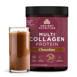 Ancient Nutrition collagène hydrolysé chocolat, texture veloutée pour shakes et boissons