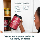 Ancient Nutrition collagène hydrolysé, 20 g par portion, utilisation quotidienne.