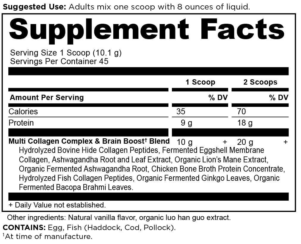 Ancient Nutrition Collagène Multi - boost cérébral pour soutien mental lors des journées actives.