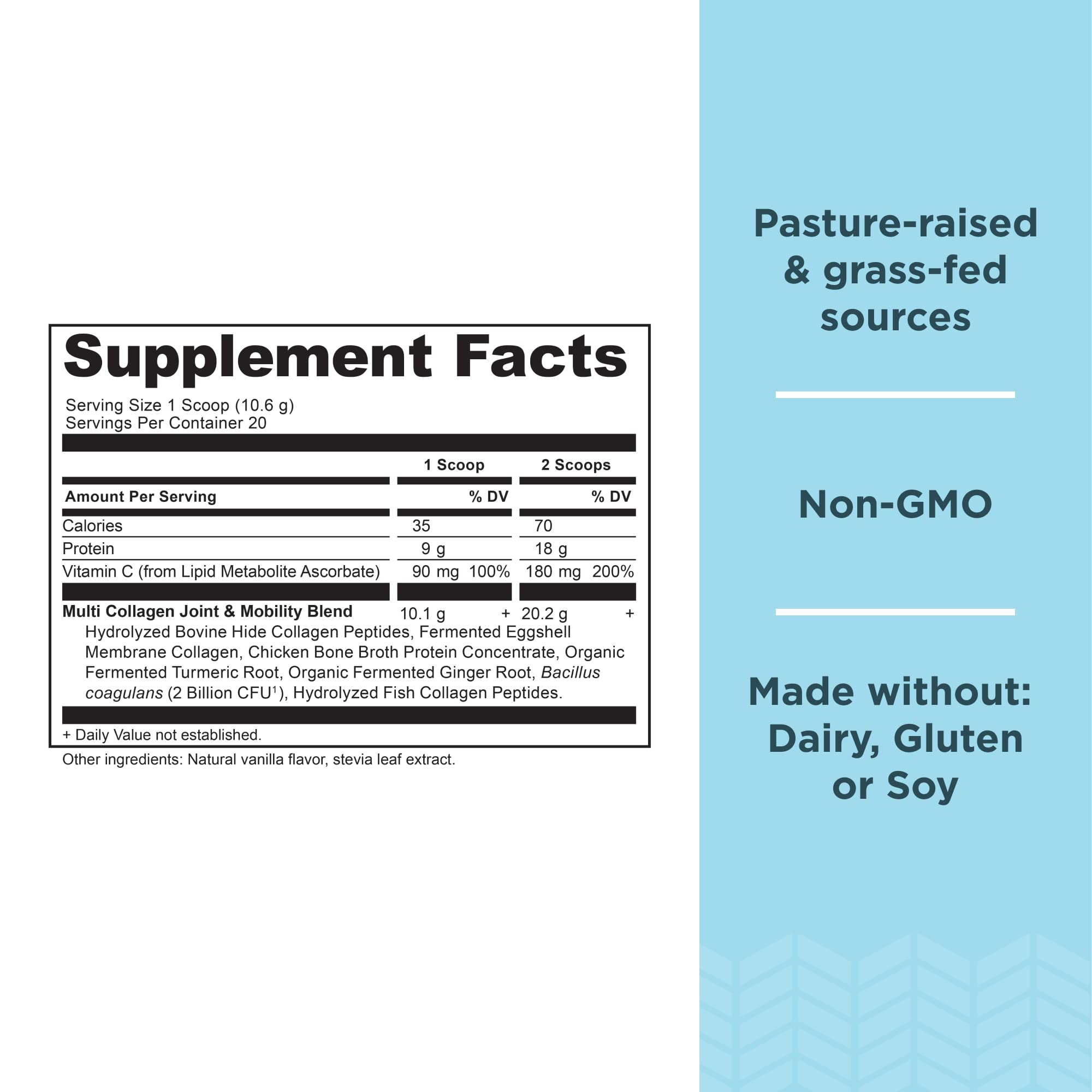 Ancient Nutrition Collagene Multi-Protéine doseur — dose précis pour chaque portion
