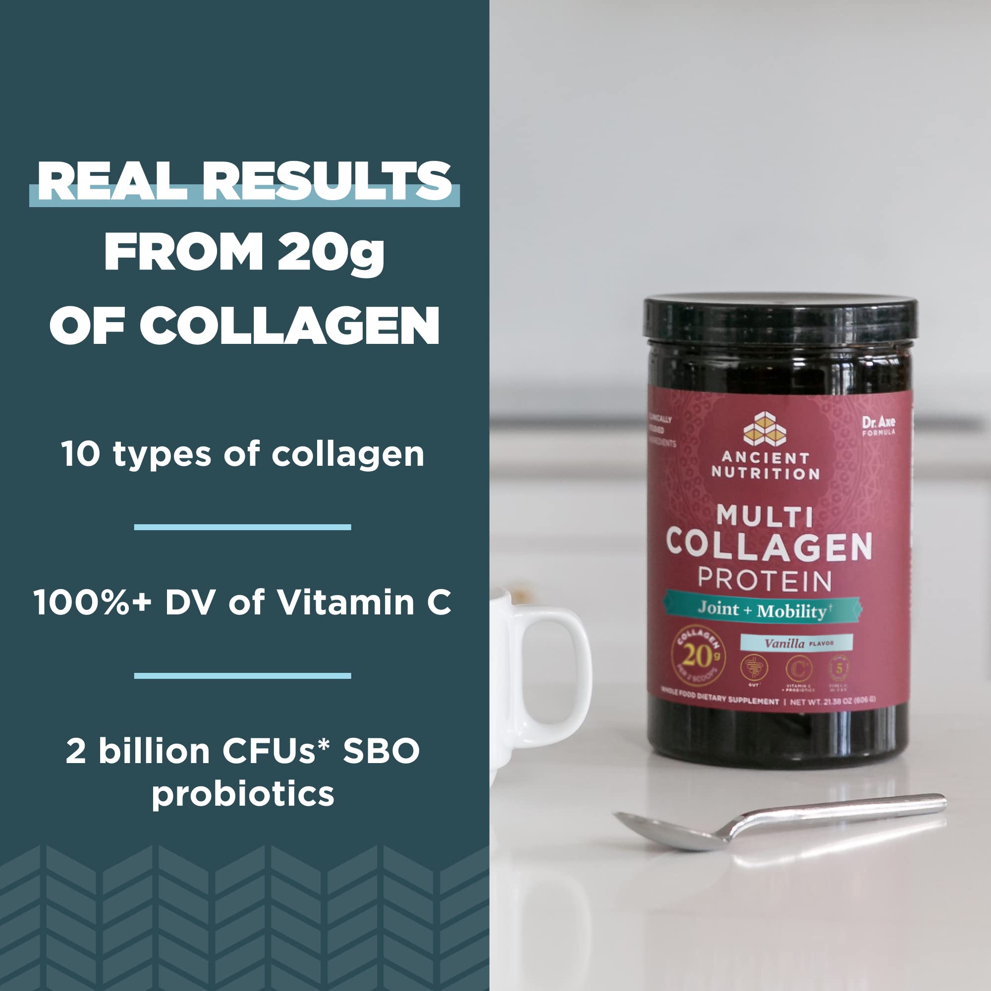 Ancient Nutrition Collagene Multi-Protéine poudre fine — texture légère et homogène