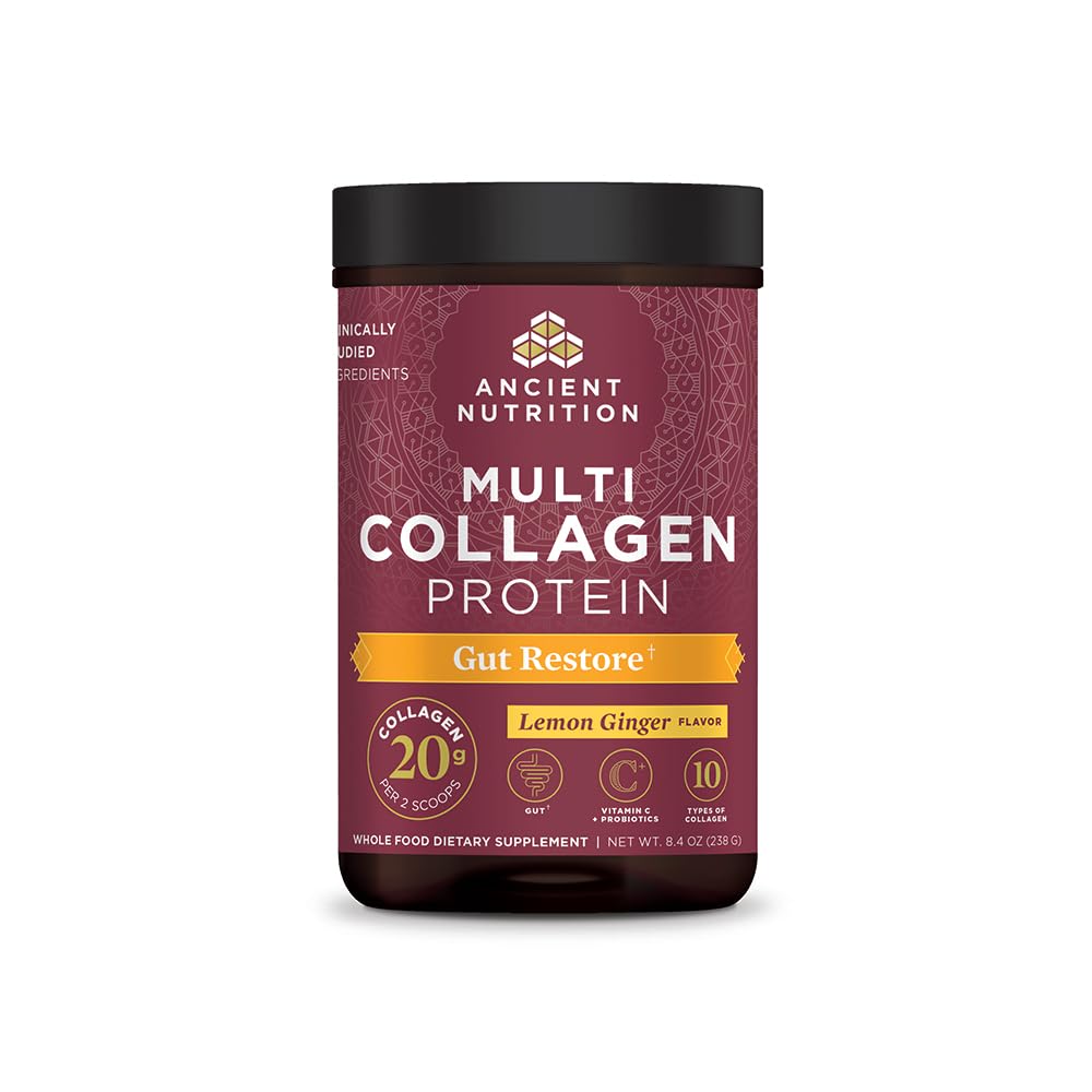Ancient Nutrition collagène multi-types en bouteille, soutien potentiel pour peau et ongles