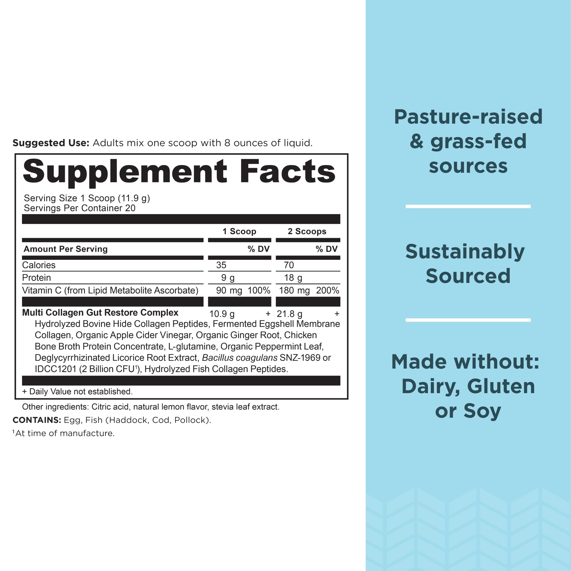 Ancient Nutrition collagene multi-types poudre, collagène hydrolysé pour les articulations