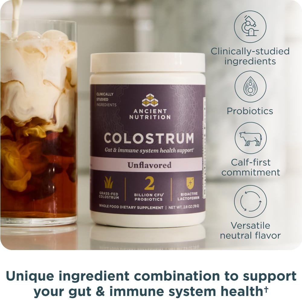Ancient Nutrition Colostrum se dissolvant dans l’eau rapidement.