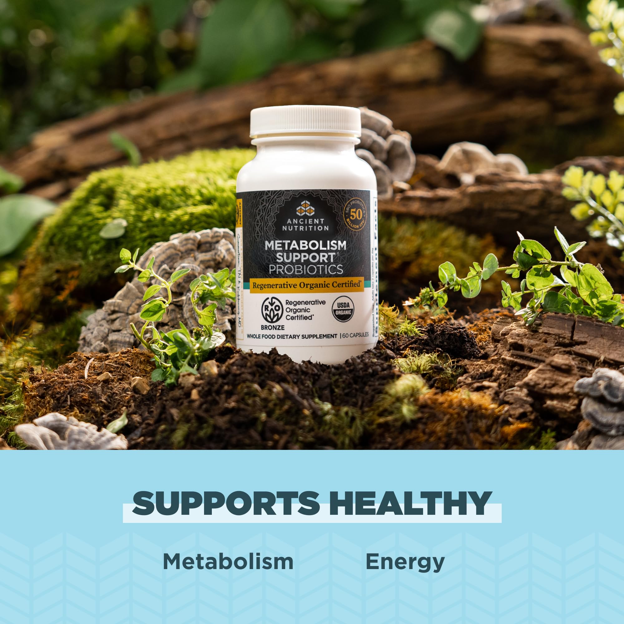 Ancient Nutrition: cordyceps-regeneratif-certifie pour le bien-être potentiel.