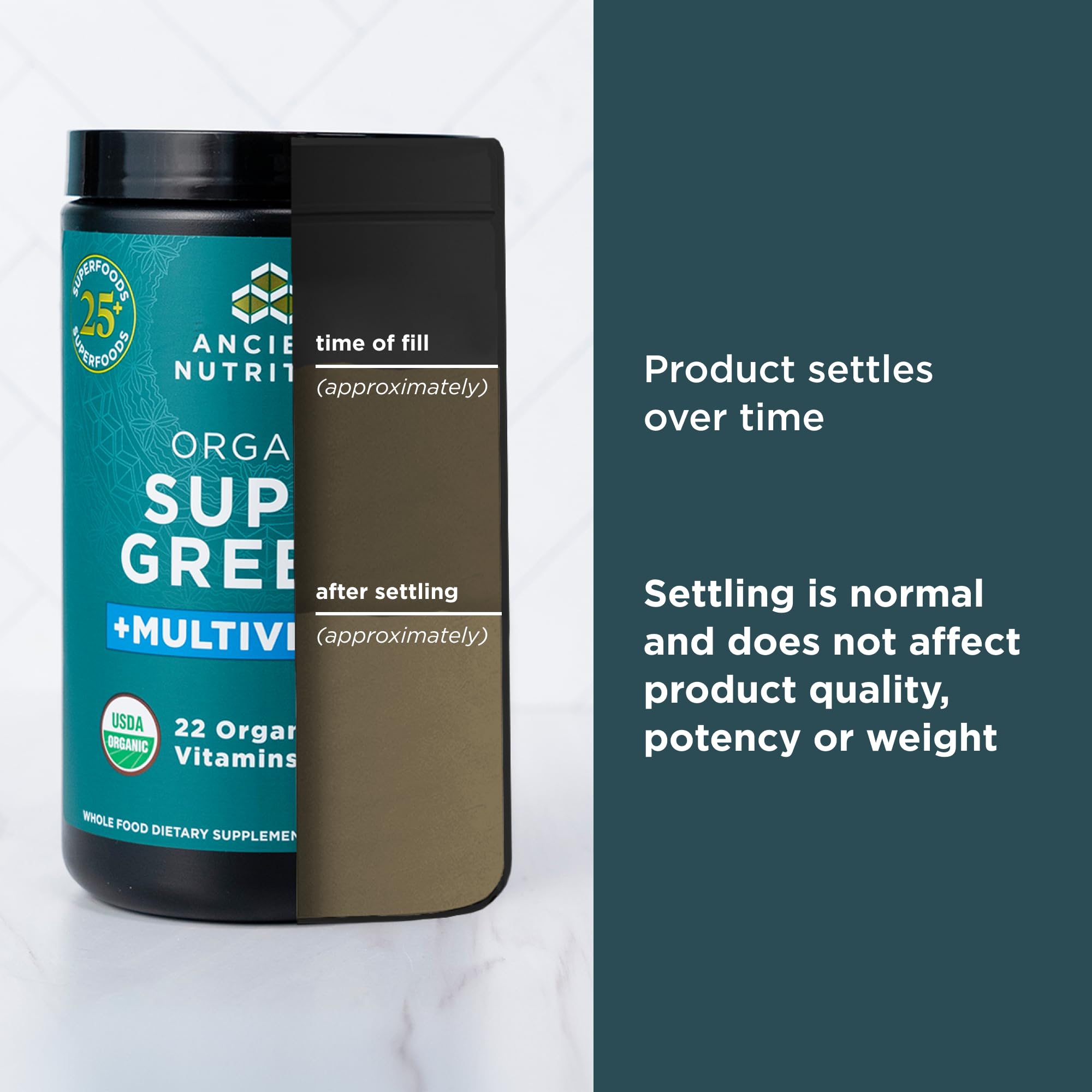 Ancient Nutrition dose poudre gramme, portion facile à suivre
