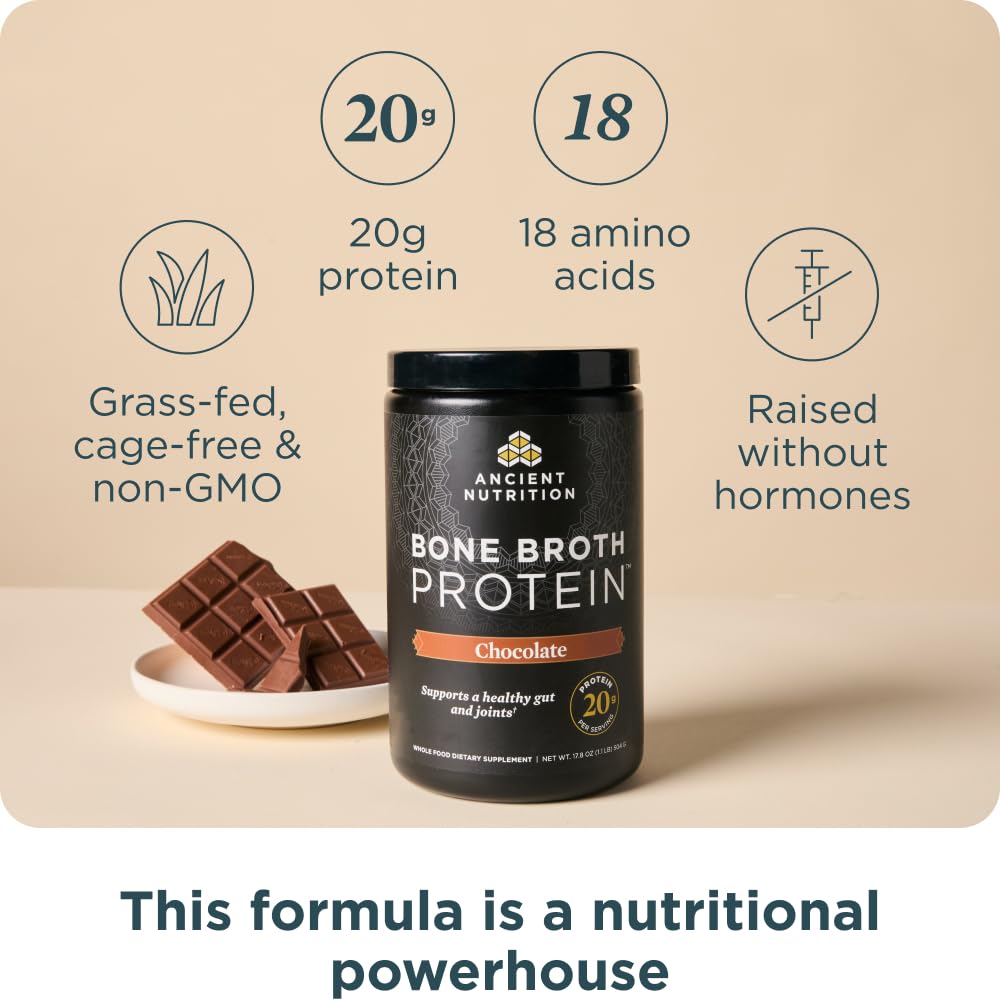 Doseur intégré Ancient Nutrition – portion exacte pour shakes