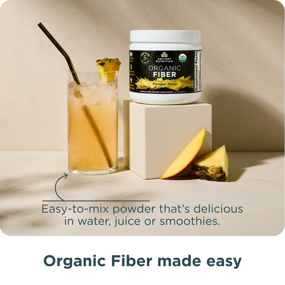 Ancient Nutrition Fibre Organique – gros plan Bacillus coagulans, probiotiques pour la flore