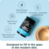 Ancient Nutrition Hommes Multivitamine — tableau ingrédients fermentés favorisant énergie et vitalité.