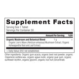 Ancient Nutrition ingrédients biologiques Lion's Mane visibles pour une formulation naturelle.
